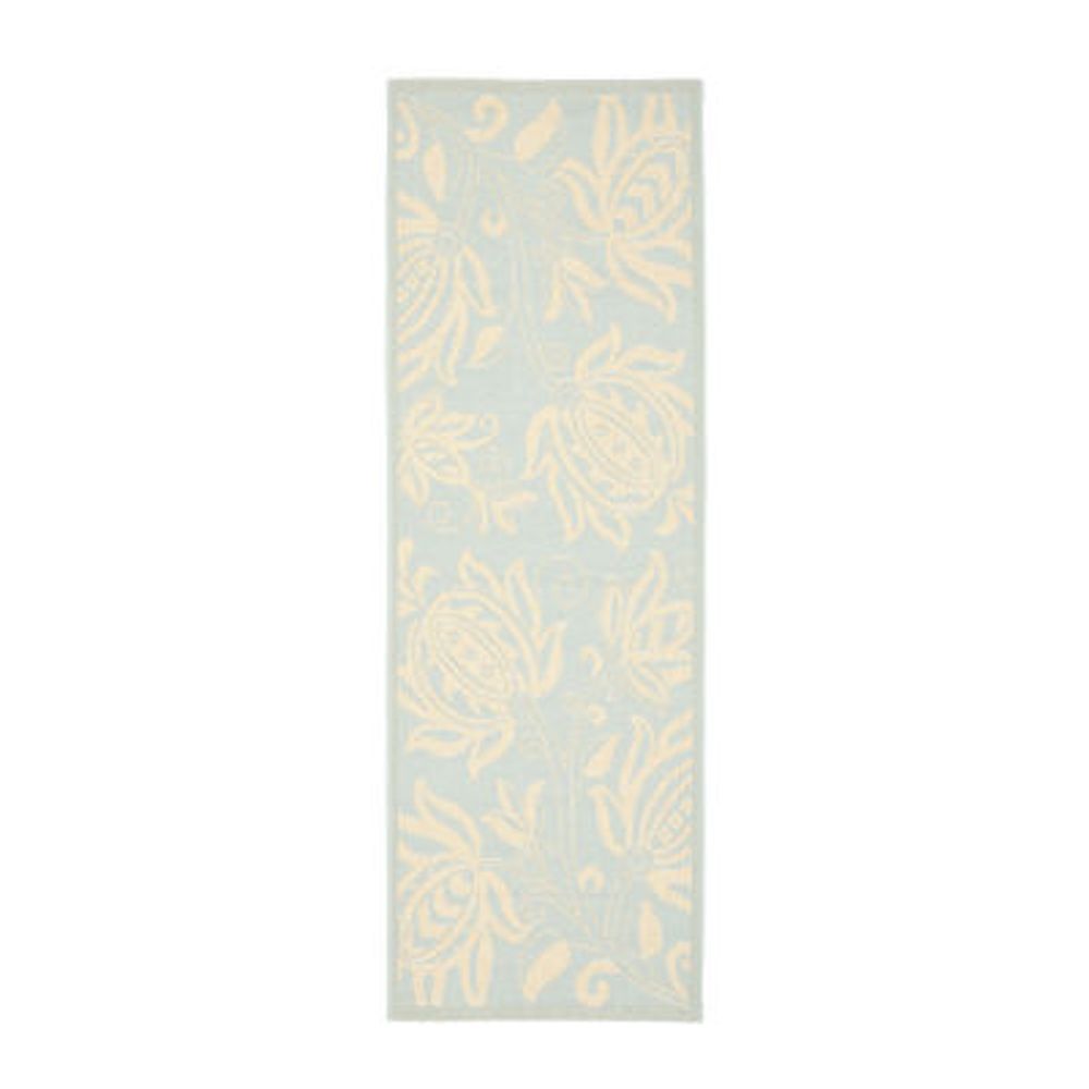 Safavieh Courtyard Collection Tarek Floral Indoor/Outdoor Runner Rug