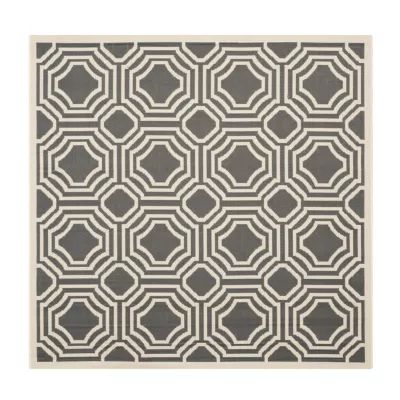 Safavieh Courtyard Collection Torma Geometric Indoor/Outdoor Square Area Rug