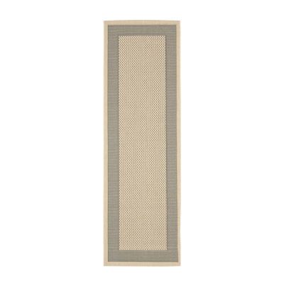 Safavieh Courtyard Collection Trina Bordered Indoor/Outdoor Runner Rug