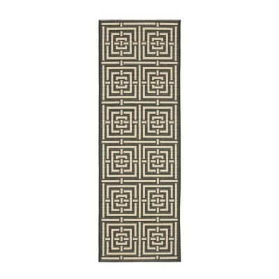 Safavieh Courtyard Collection Varvara Geometric Indoor/Outdoor Runner Rug