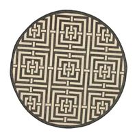 Safavieh Courtyard Collection Varvara Geometric Indoor/Outdoor Round Area Rug