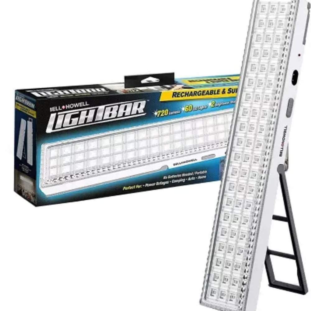 Bell + Howell Lightbar Rechargeable Portable Lamp with Folding Stand and Hanger