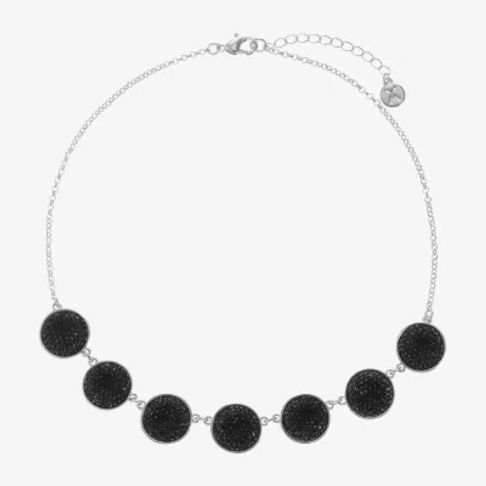 Mixit Freeform Womens Black 17 Inch Collar Necklace