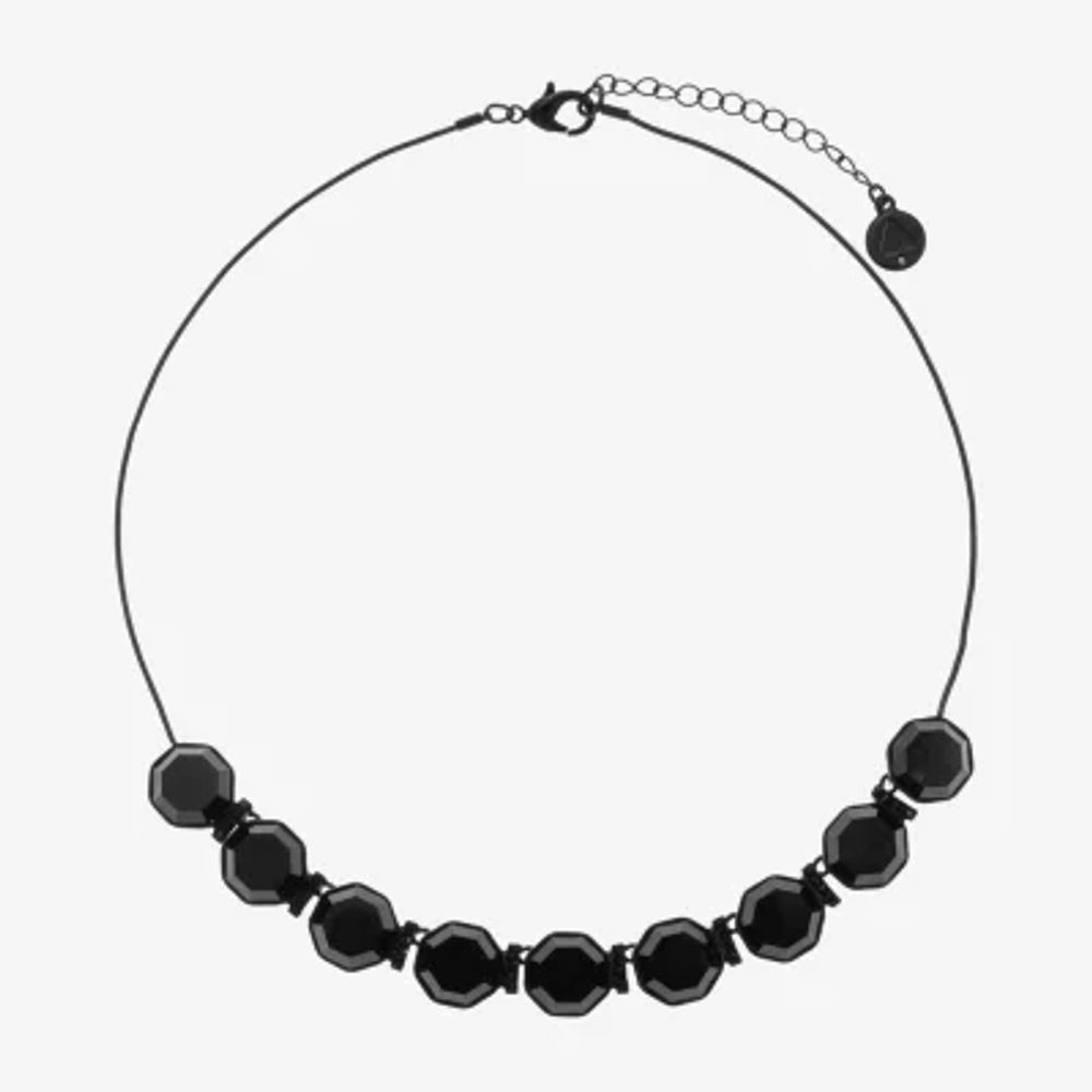 Liz Claiborne Womens Black 17 Inch Collar Necklace