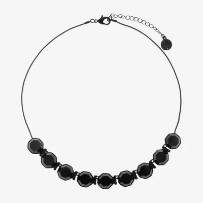 Liz Claiborne Womens Black 17 Inch Collar Necklace