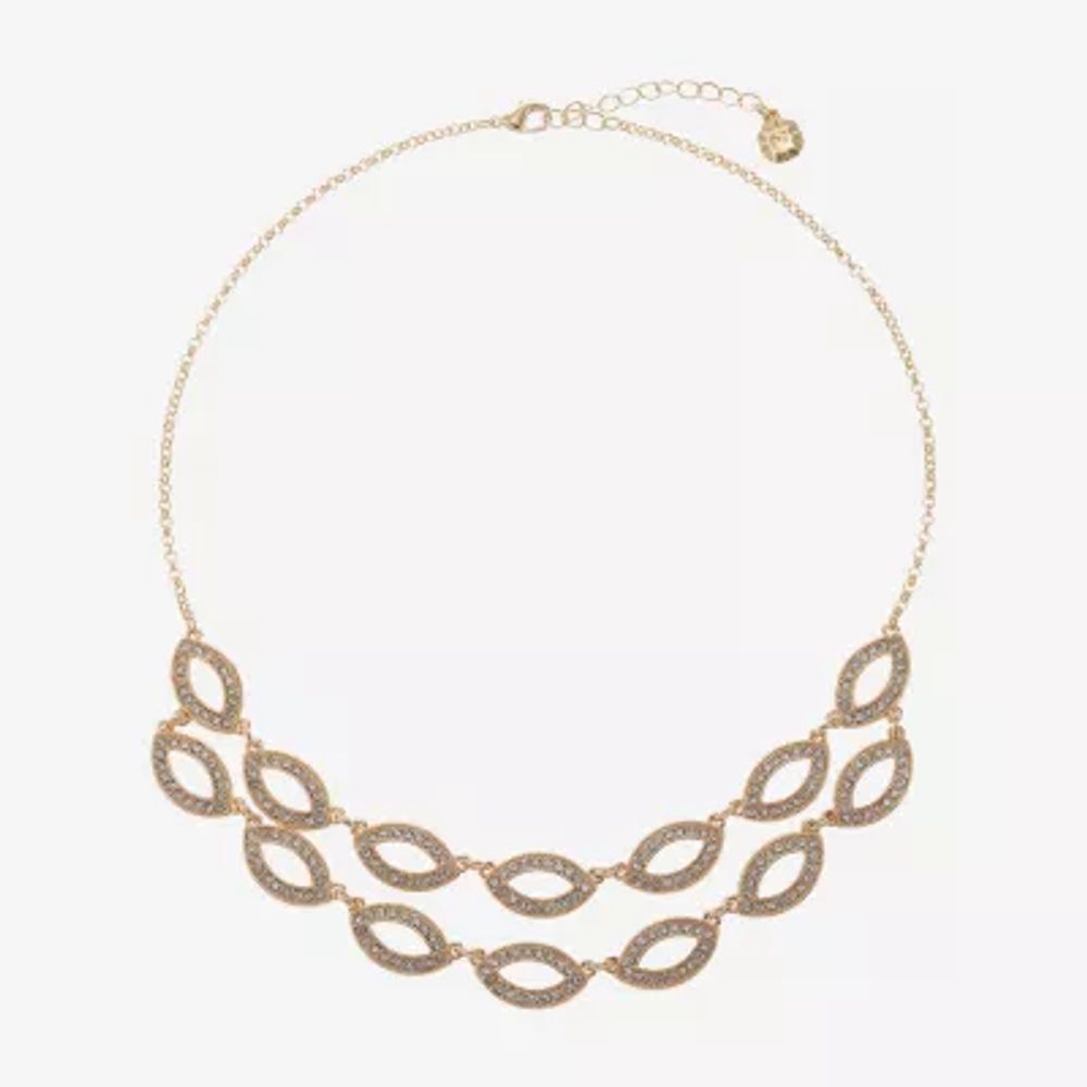 Monet Jewelry Layered Womens 10 Inch Collar Necklace
