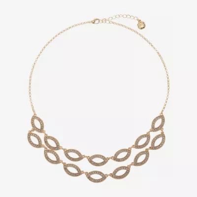 Monet Jewelry Layered Womens 10 Inch Collar Necklace