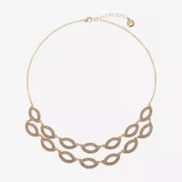 Monet Jewelry Layered Womens 10 Inch Collar Necklace