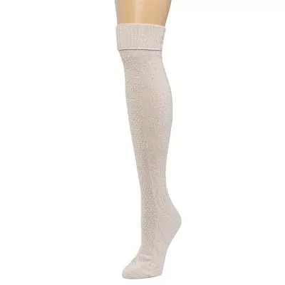 Cuddl Duds Diamond Turncuff Womens 1 Pair Over the Knee Socks
