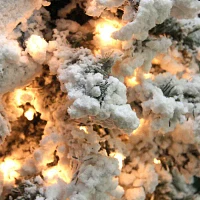 Northlight Flocked Medium 6 1/2 Foot Pre-Lit Pine Christmas Tree