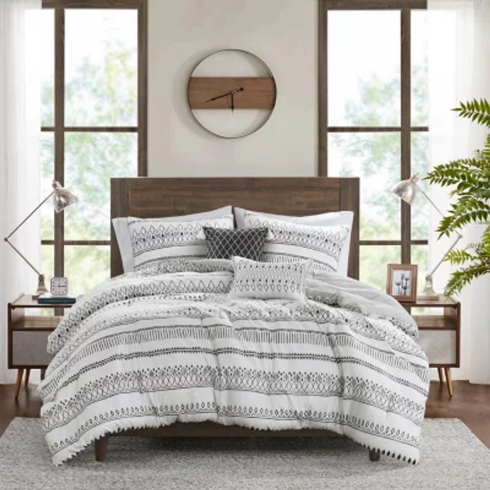 Madison Park Joshua Seersucker 5-pc. Midweight Comforter Set