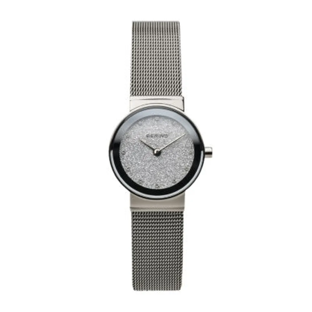 Bering Womens Silver Tone Stainless Steel Bracelet Watch 10126-0003