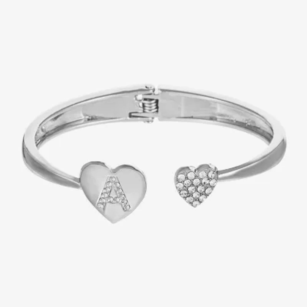 Monet Jewelry Initial Womens Glass Cuff Bracelet