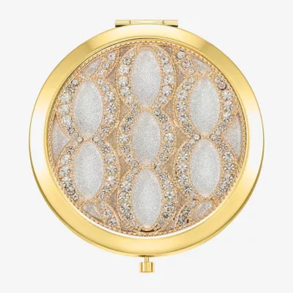Monet Jewelry Gold Tone Compact Mirror