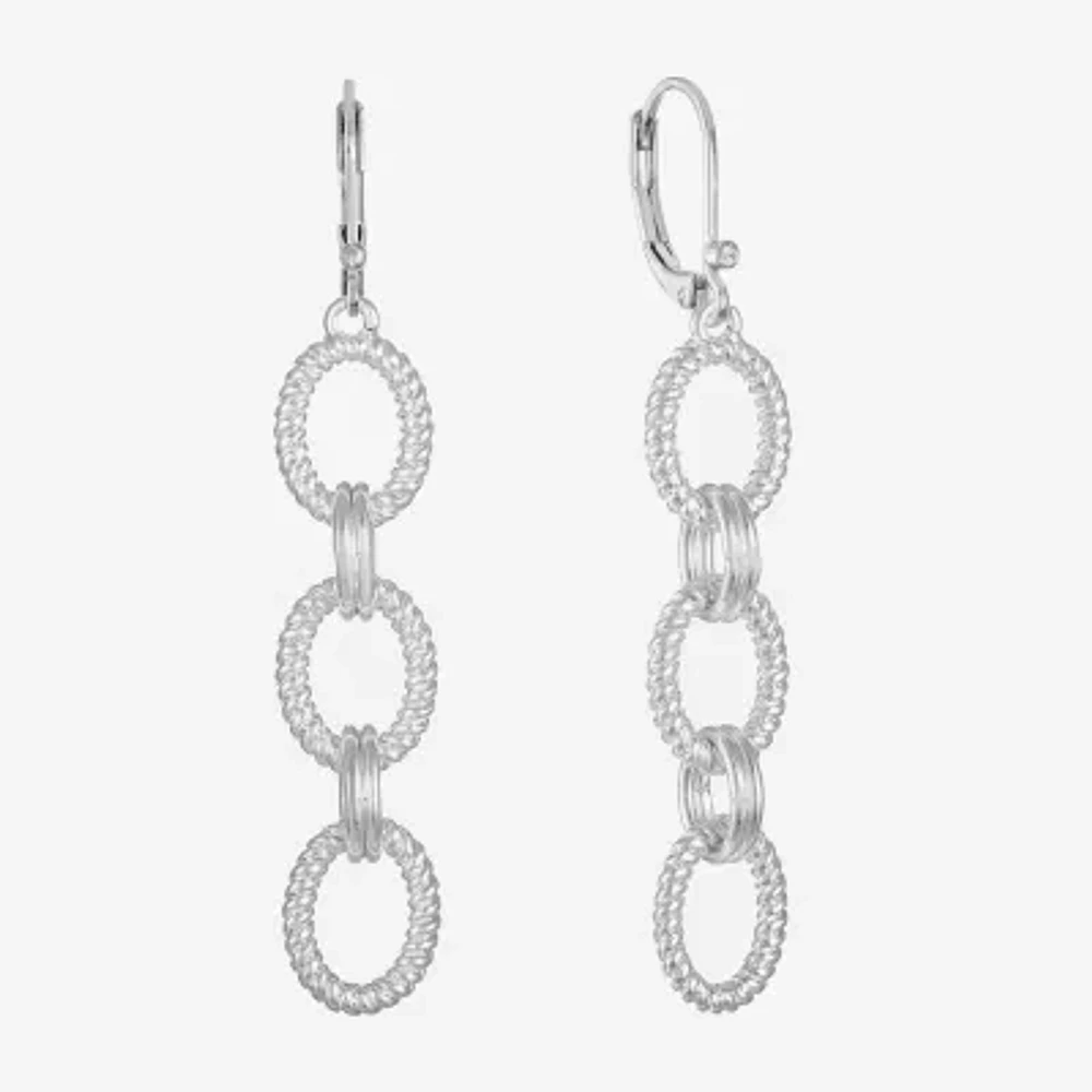 Monet Jewelry Linear Link Womens Drop Earrings