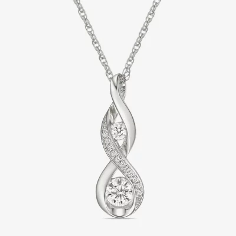 Womens Lab Created Sapphire Sterling Silver 18 Inch Pendant Necklace