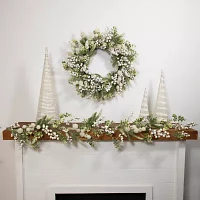 Northlight Glittered Berries And Eucalyptus Christmas Indoor Garland