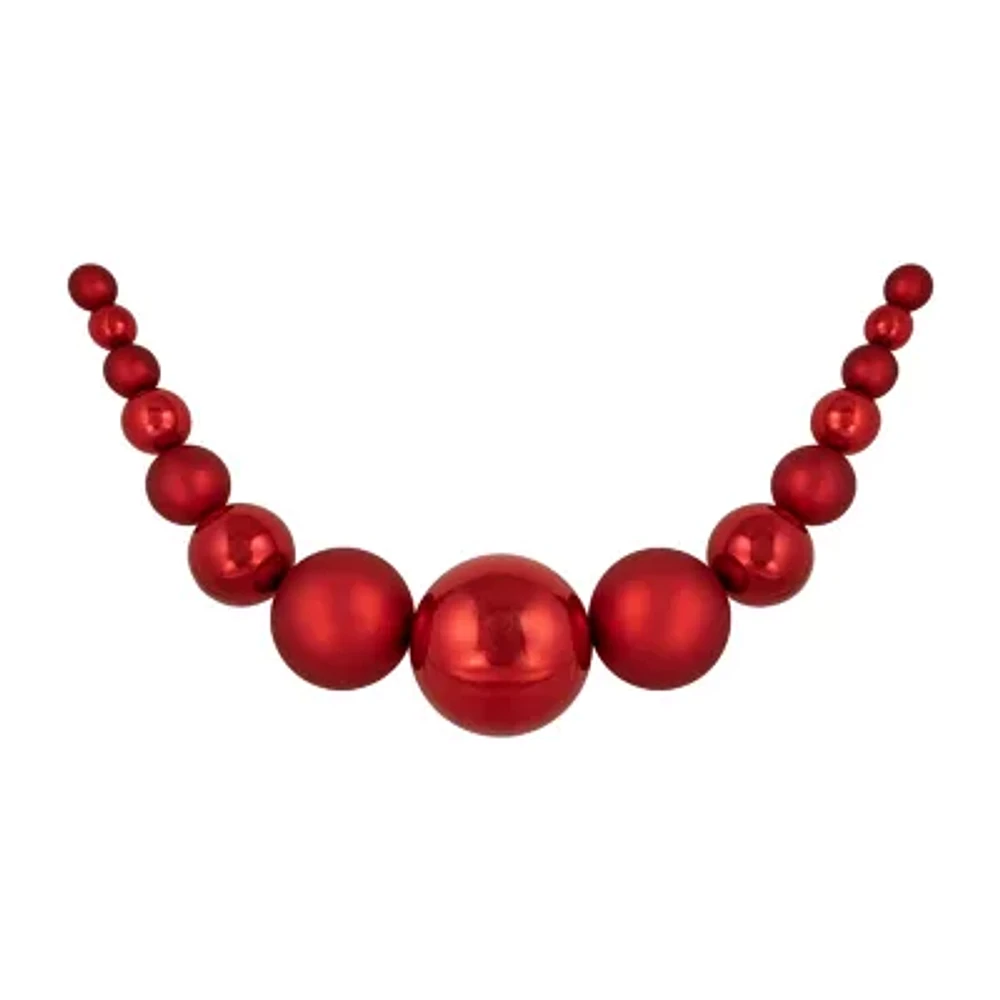 Northlight 6ft Red Shatterproof Ball Swag