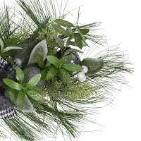 Northlight 36in Berries And Bows   Unlit Swag