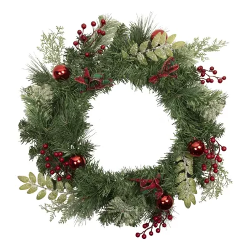Northlight Frosted Pine And Cone Wreath