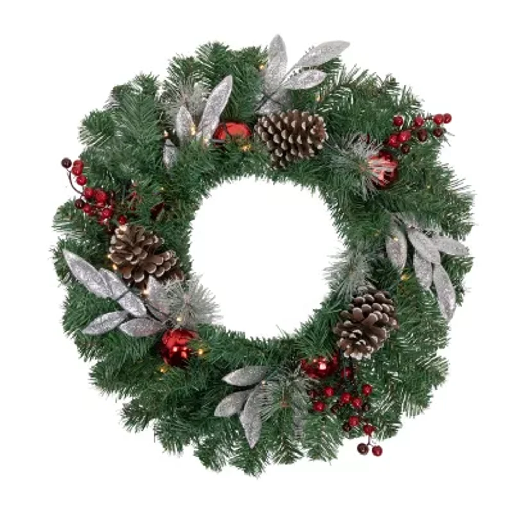 Northlight Frosted Pre-Lit Wreath