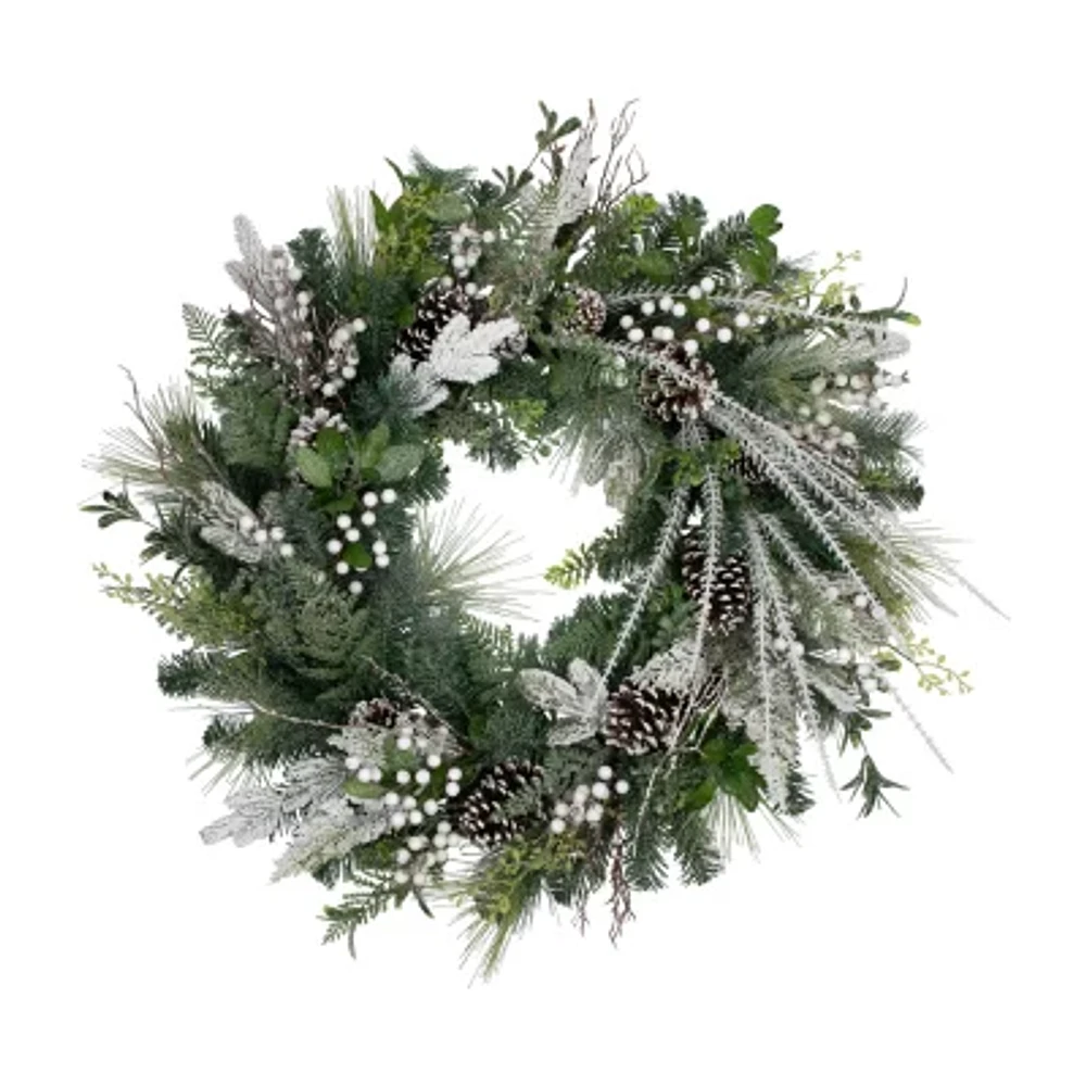 Northlight 36in Frosted Unlit Wreath