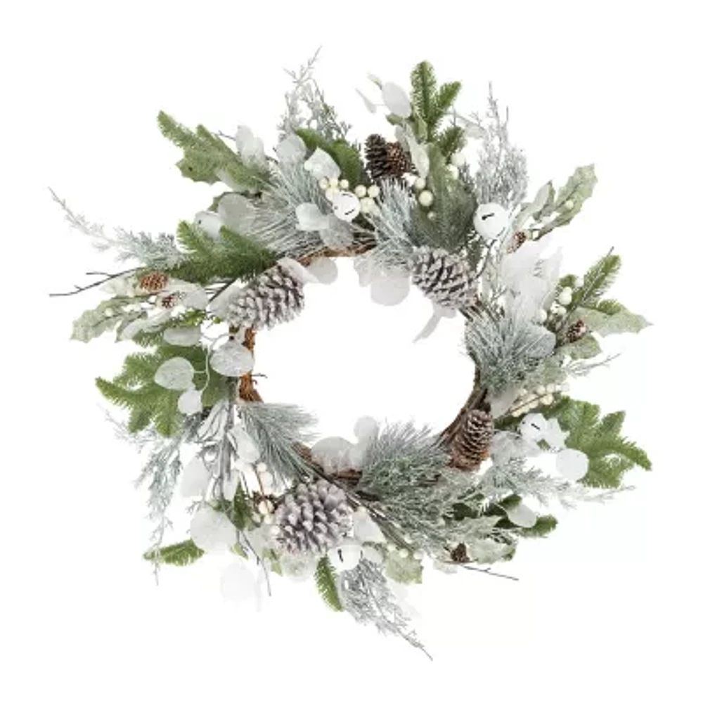 Northlight Mixed Foliage With Pine Cones Wreath