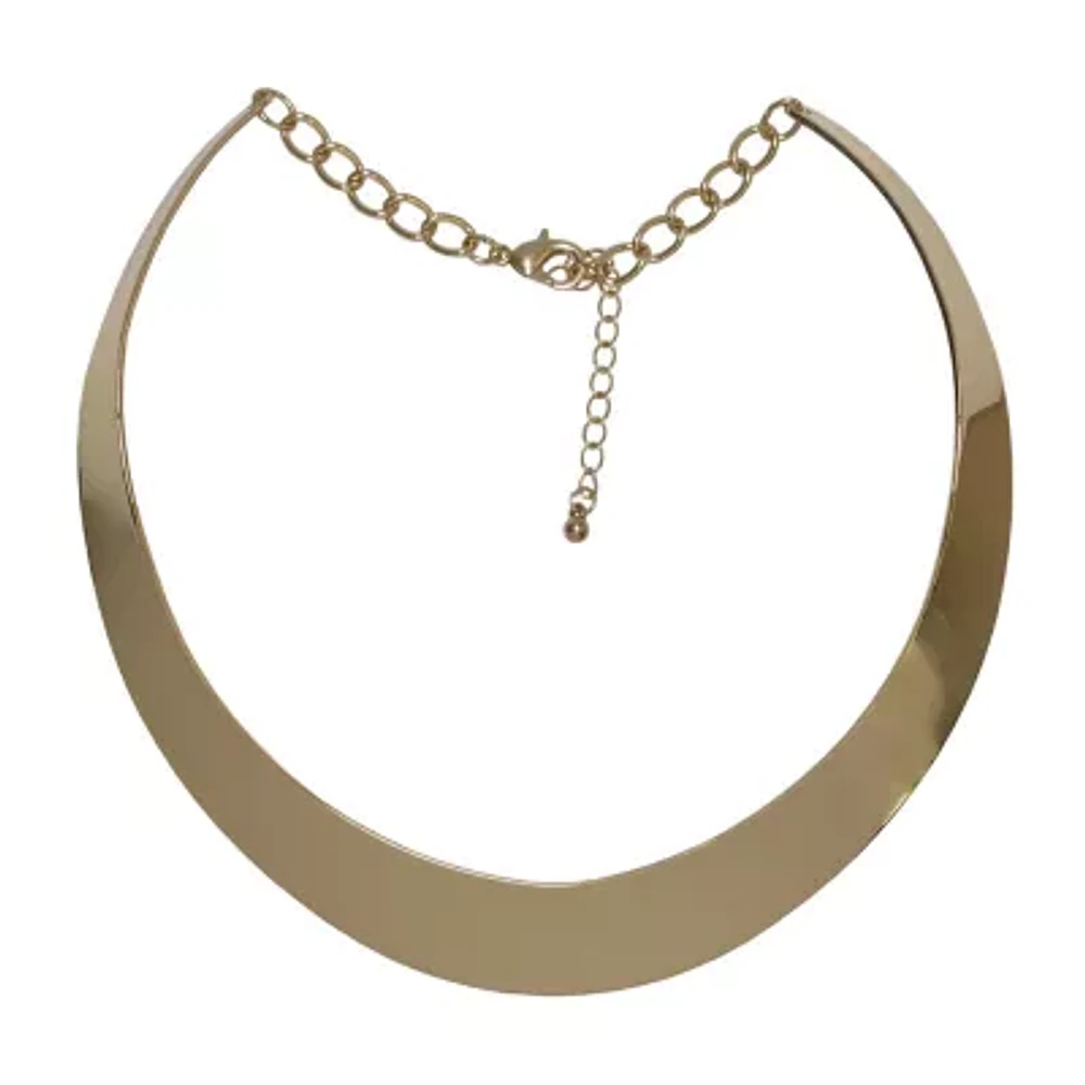 Bold Elements Womens Stainless Steel 14 Inch Collar Necklace