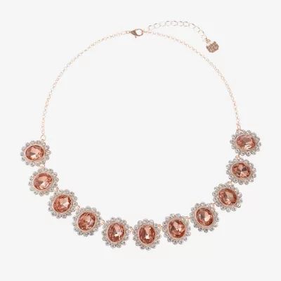 Monet Jewelry Womens Red 17 Inch Collar Necklace