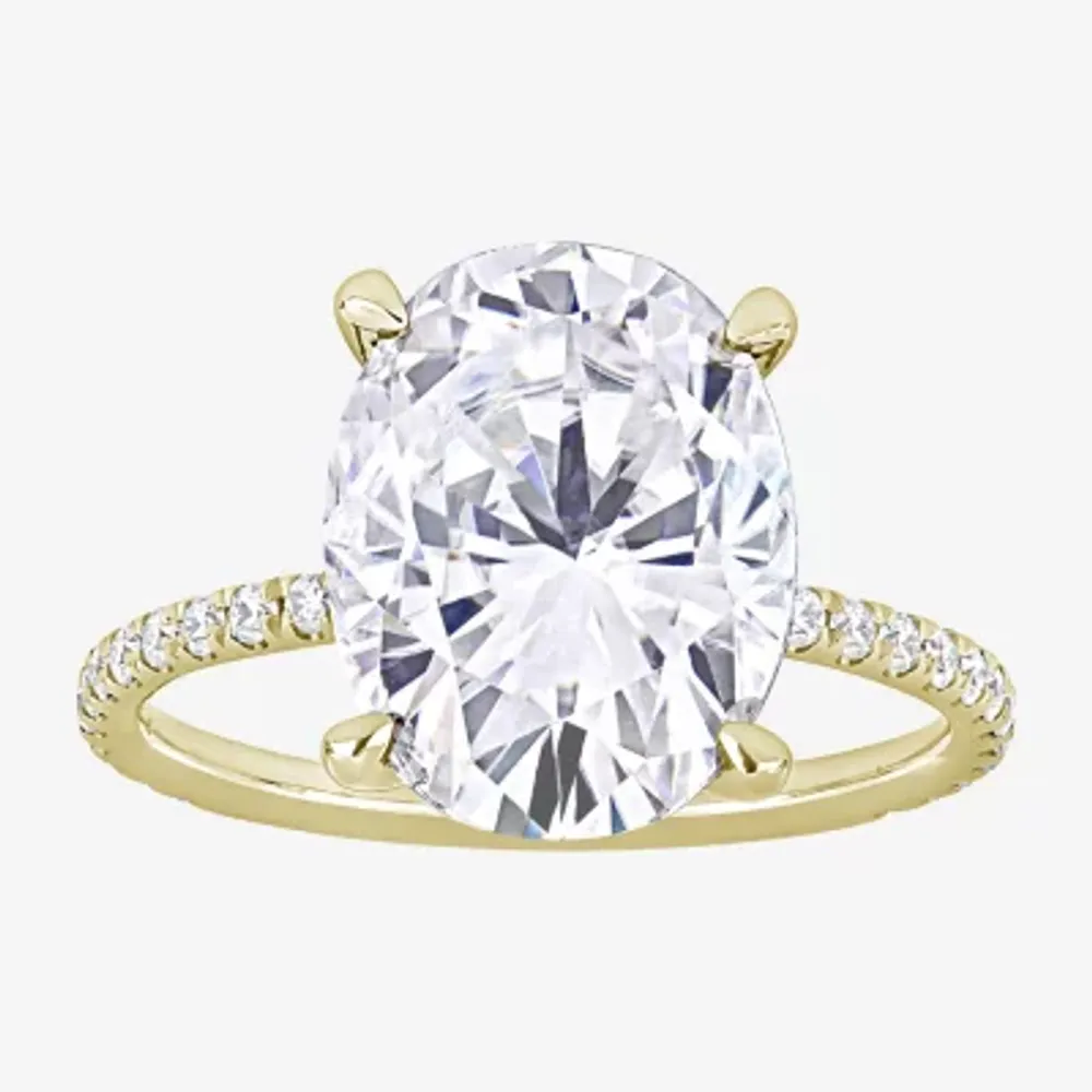 Womens 4 7/8 Ct. T.W. Lab Created White Moissanite 10K Gold Engagement Ring