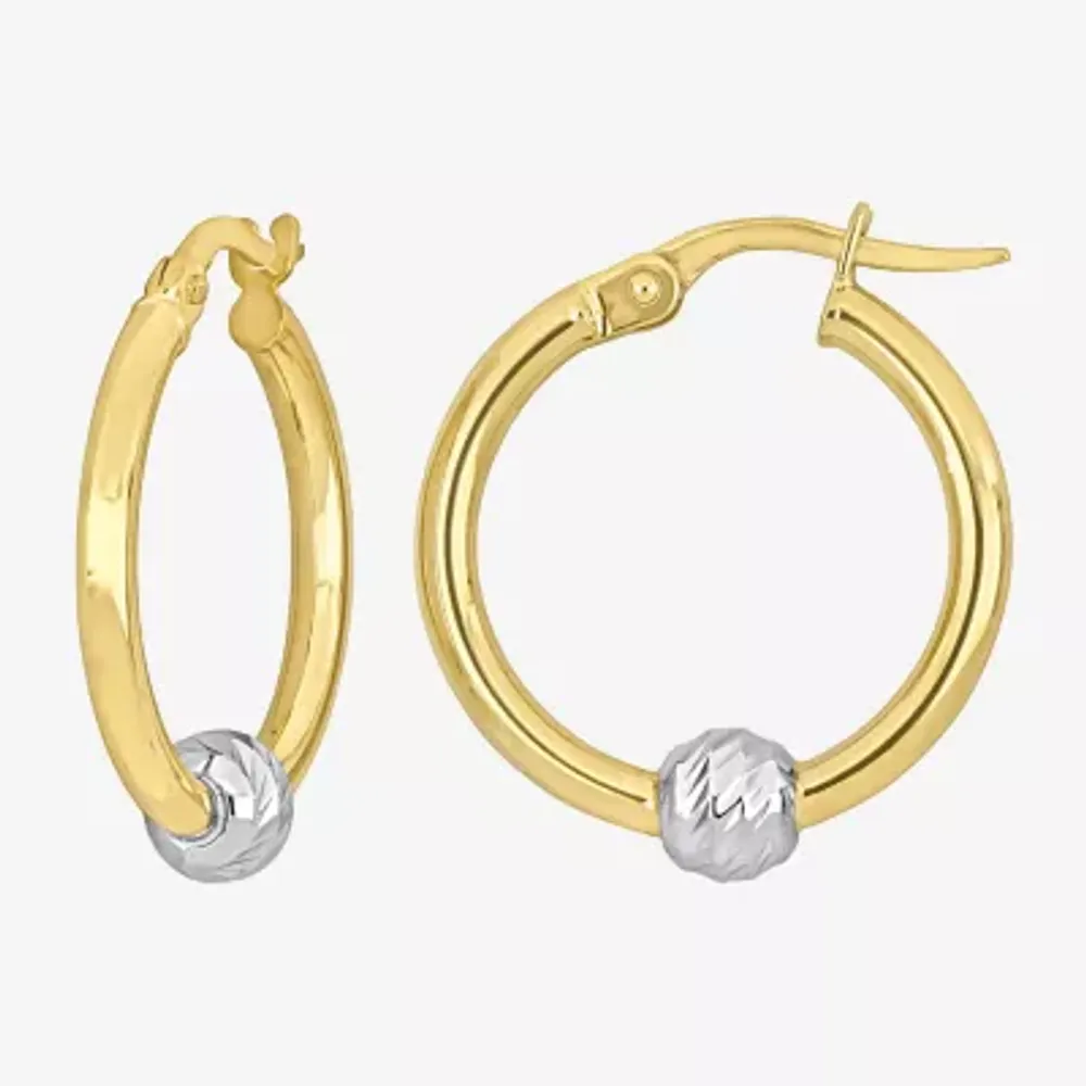 Womens 14K Gold 21mm Circle Hoop Earrings
