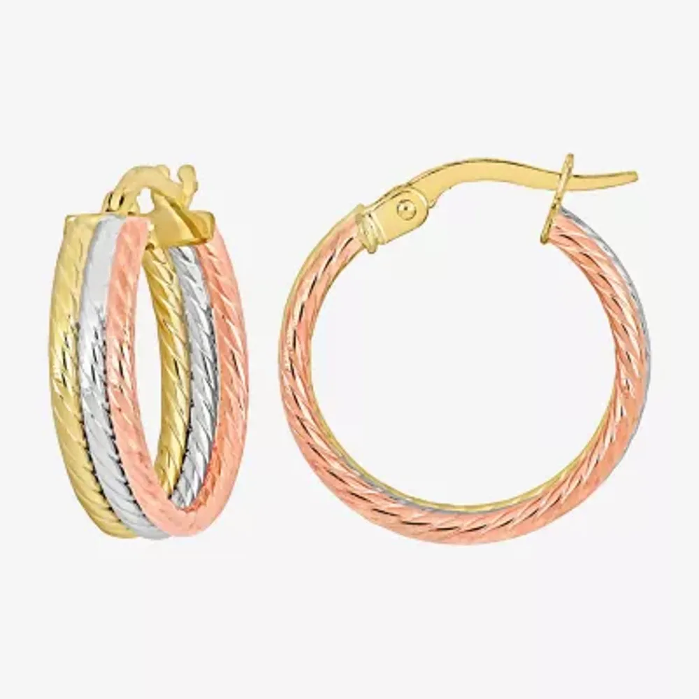 Womens 10K Gold 19mm Circle Hoop Earrings