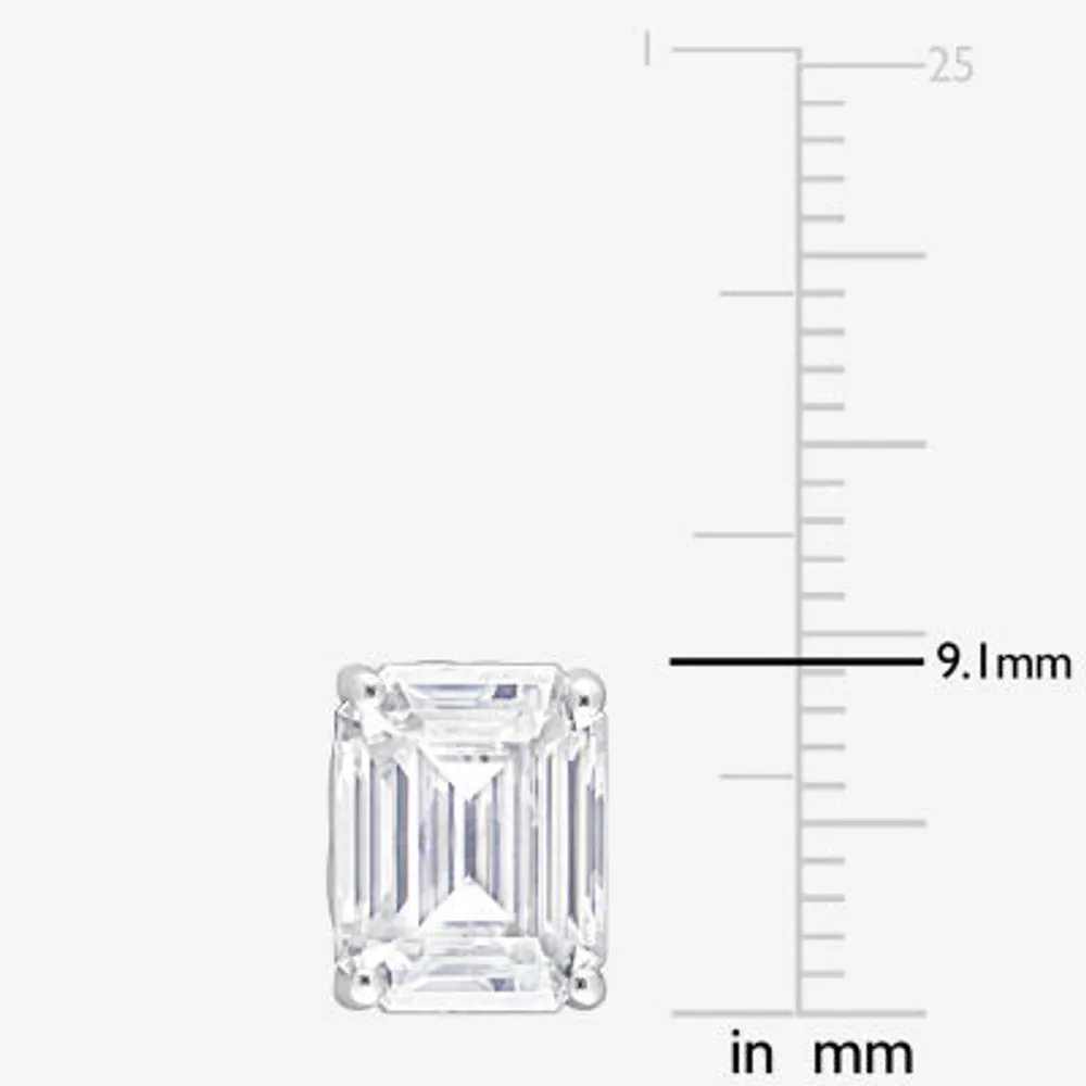 5 CT. T.W. Lab Created White Moissanite Sterling Silver 9.1mm Stud Earrings