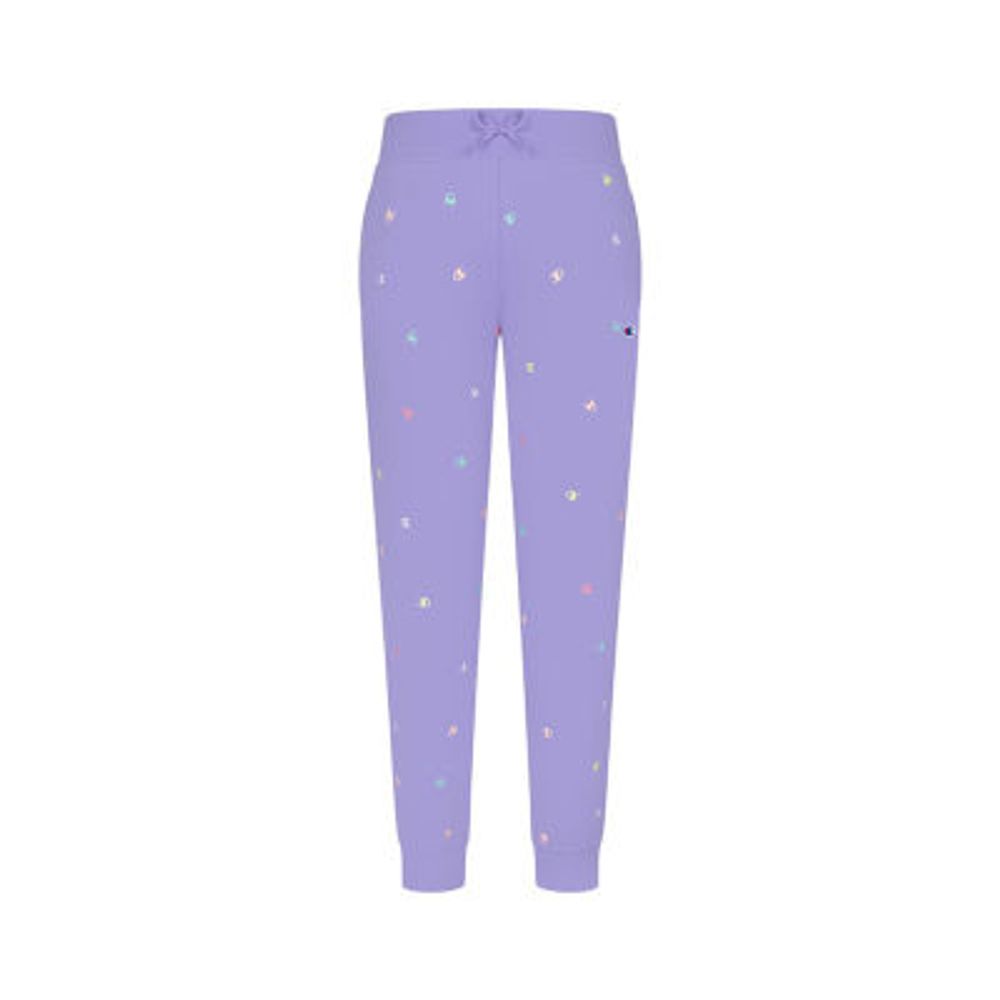 Champion Big Girls Mid Rise Tapered Fleece Jogger Pant