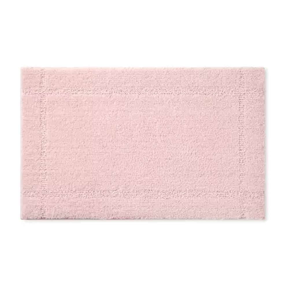Town And Country Border Blush Bath Rug