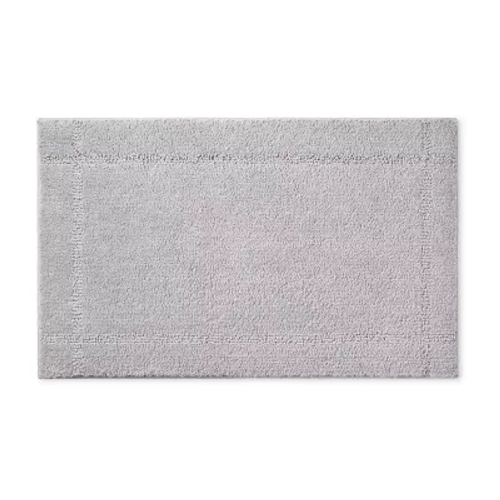 Town And Country Border Grey Bath Rug