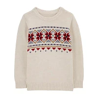 Carter's Little & Big Kid Boys Crew Neck Long Sleeve Pullover Sweater