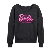 Teacher Womens Crew Neck Long Sleeve Barbie Plus T-Shirt