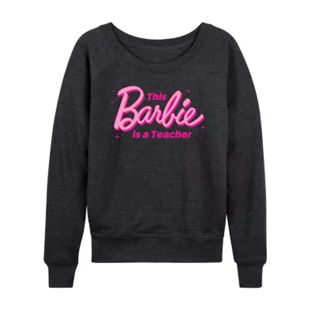 Teacher Womens Long Sleeve Regular Fit Barbie Graphic T-Shirt