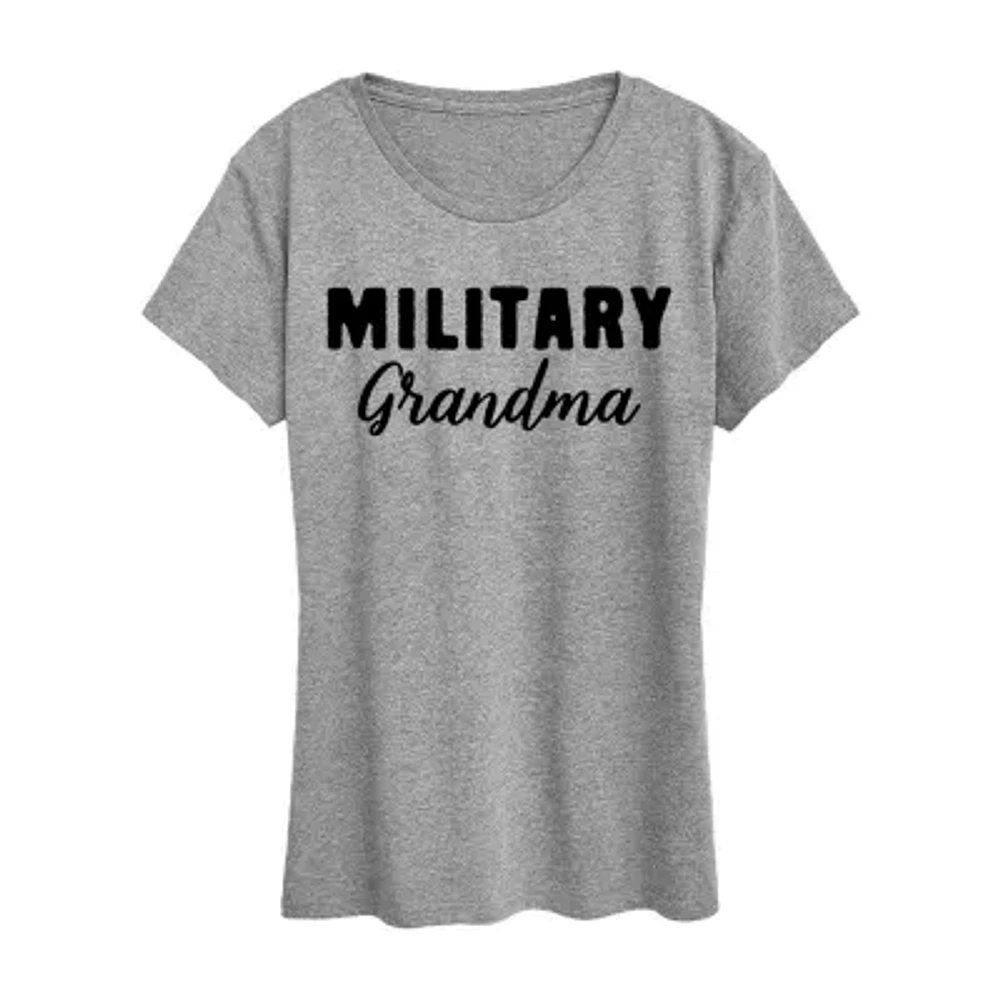 Military Womens Short Sleeve Regular Fit Graphic T-Shirt