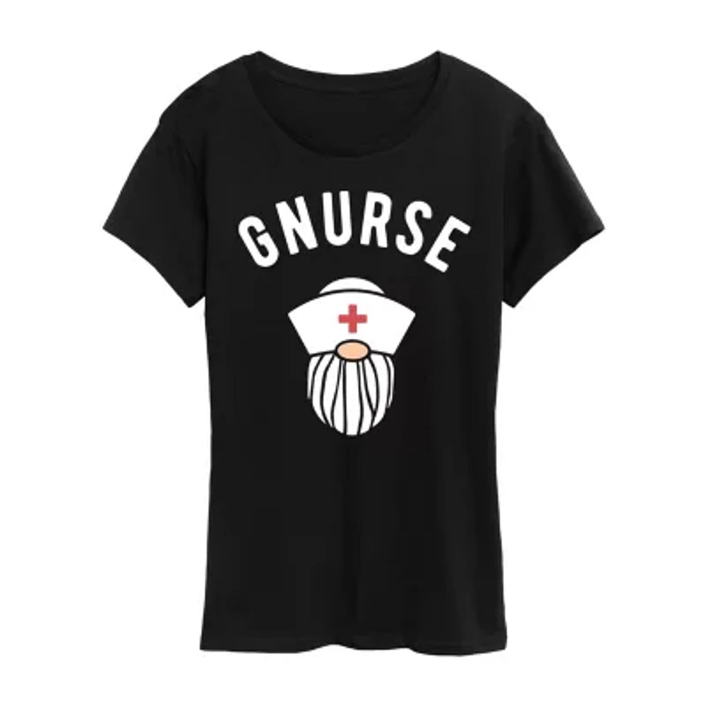 Nurse Womens Short Sleeve Regular Fit Graphic T-Shirt