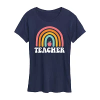 Teacher Womens Short Sleeve Regular Fit Graphic T-Shirt