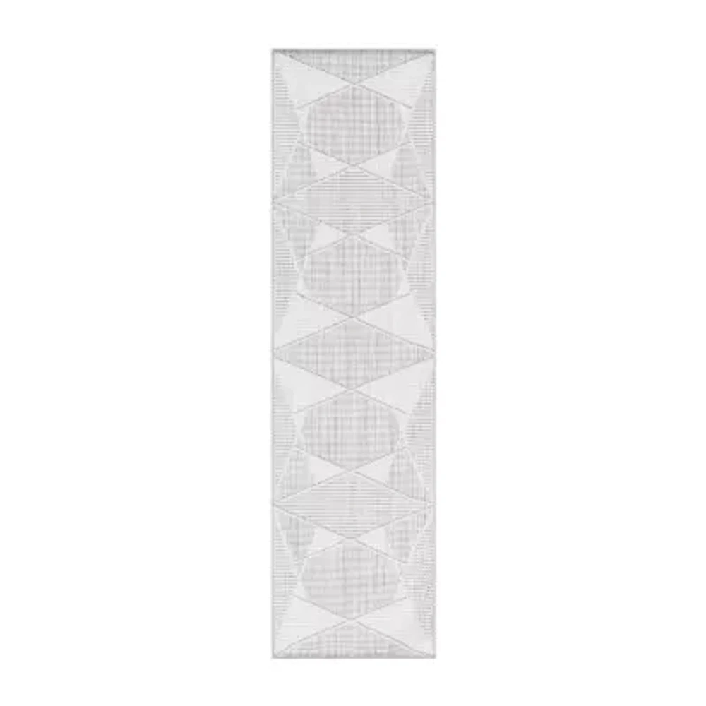 Martha Stewart Tony Geometric 26" X 96" Indoor Rectangular Runner"