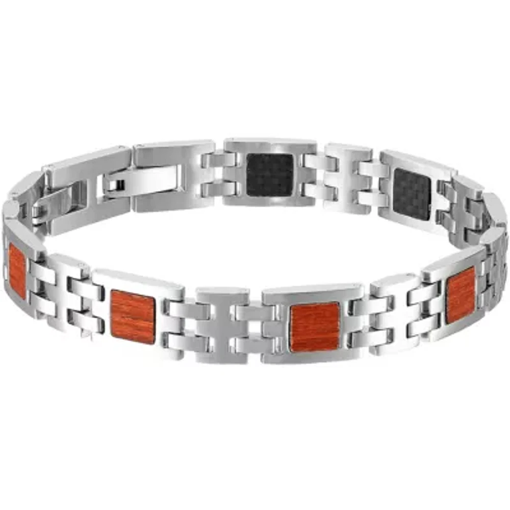 Mens Sterling Silver Solid 9 Inch Link Bracelet