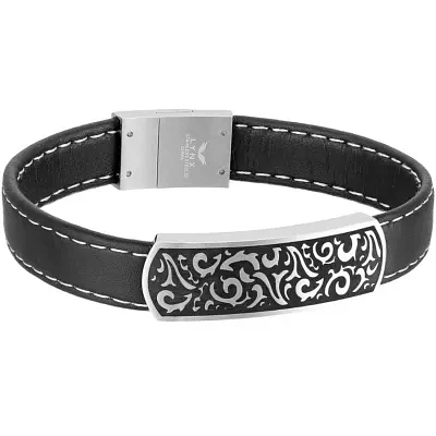 Mens Sterling Silver 8 1/2 Inch Solid Id Bracelet