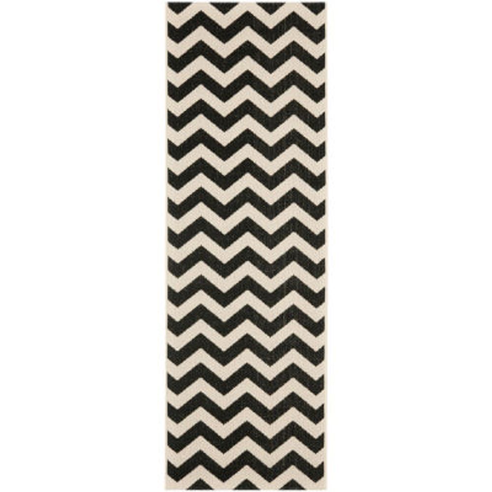 Safavieh Courtyard Collection Cennetig Chevron Indoor/Outdoor Runner Rug