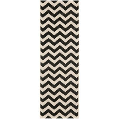 Safavieh Courtyard Collection Cennetig Chevron Indoor/Outdoor Runner Rug