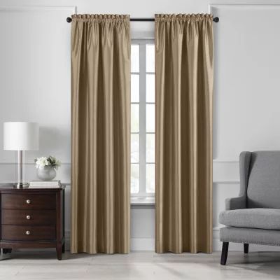 Elrene Home Fashions Colette Rod Pocket Energy Saving Blackout Single Curtain Panel