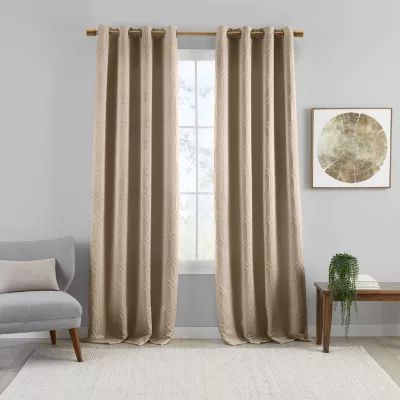 Elrene Home Fashions Huxley Grommet Top Energy Saving Blackout Single Curtain Panel