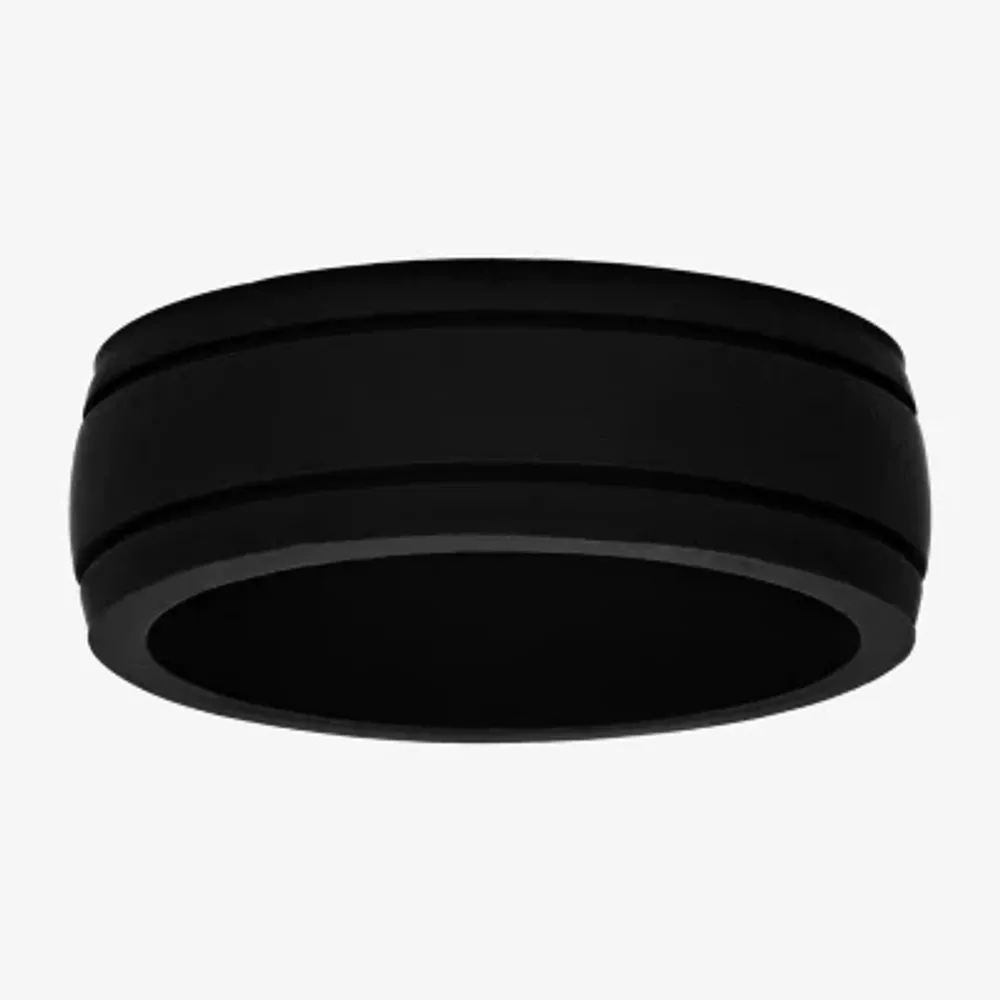 Mens 8MM Silicone Wedding Band